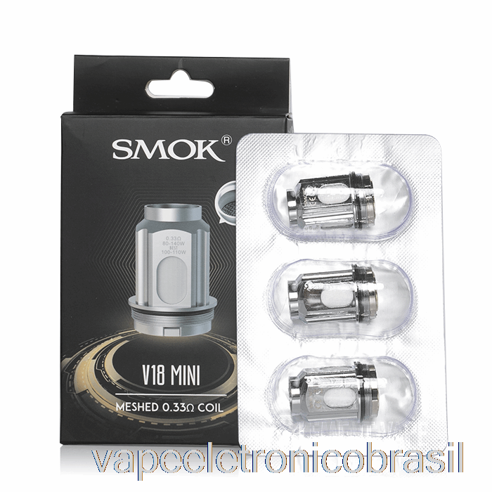 Vape Eletronico Smok Tfv18 Mini Bobinas De Substituição 0,33ohm Tfv18 Mini Bobinas De Malha